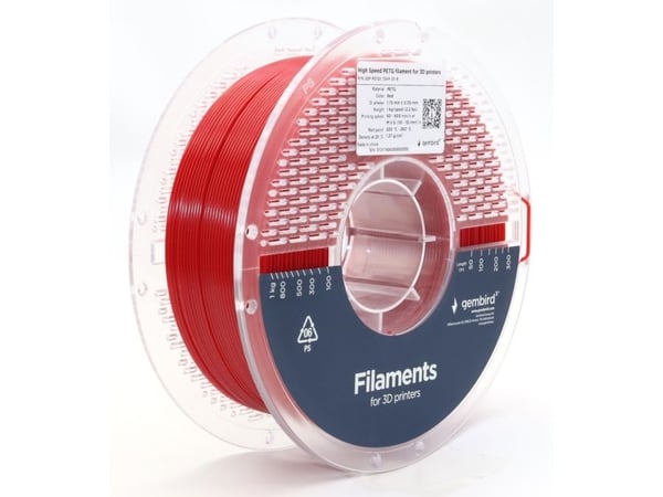 Gembird - punainen - 1 kg - punainen - värilaatikko - PETG-filamentti (3D)
