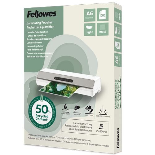 Fellowes 100143438, Matt, A6, Termisk, 111 mm, 1 mm, 154 mm