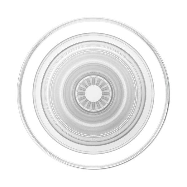 PopSockets PopGrip - Fingergrep/stativ for mobiltelefon - MagSafe, rund - blank