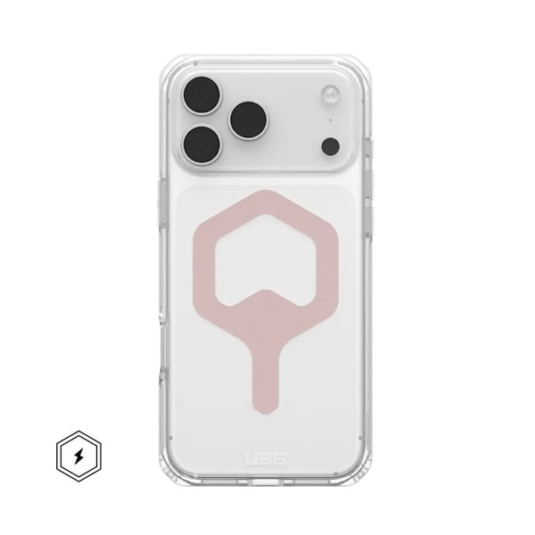 Urban Armor Gear Plyo, Etui, Apple, iPhone 17 Pro Max, 17,5 cm (6.9"), Rosegull, Gjennomsiktig