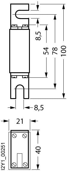 Siemens 3NE87151 Sikringsindsats Sikringsstørrelse = 0 25 A 690 V 1 stk