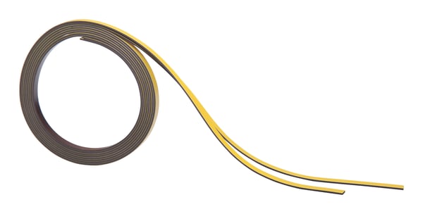 MAUL HEBEL magneettinauhat (W)5 mm x (L)1,000 mm, voidaan merkitä keltaisella, voidaan leikata yksilöllisesti, paksuus: 1 mm (65201-15)