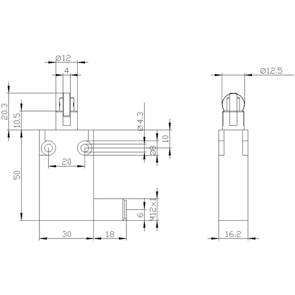 Siemens 3SE54130CD231EB1 3SE5413-0CD23-1EB1 Pysäytyskytkin Rullamäntä 1 kpl