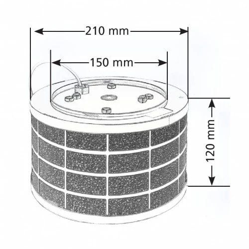 Plasma max 500m3/h til Ø150mm. (8501)