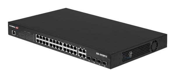Edimax Pro IGS-5428PLC - Switch - industrial, Surveillance, VLAN, PoE+, Web, Smart - smart - 24 x 10/100/1000 (PoE+) + 4 x kombo Gigabit SFP/RJ-45 ...