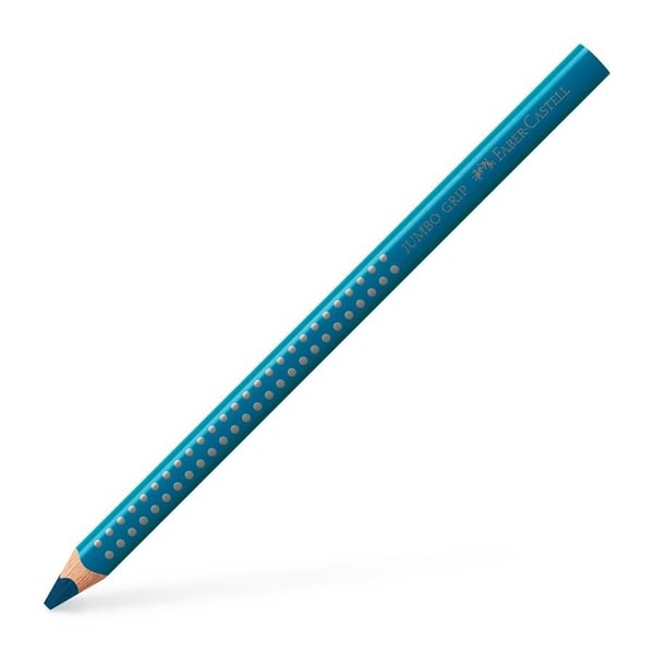 Fargeblyant, Faber-Castell Grip, JUMBO, turkis, trekantet - (12 stk.)
