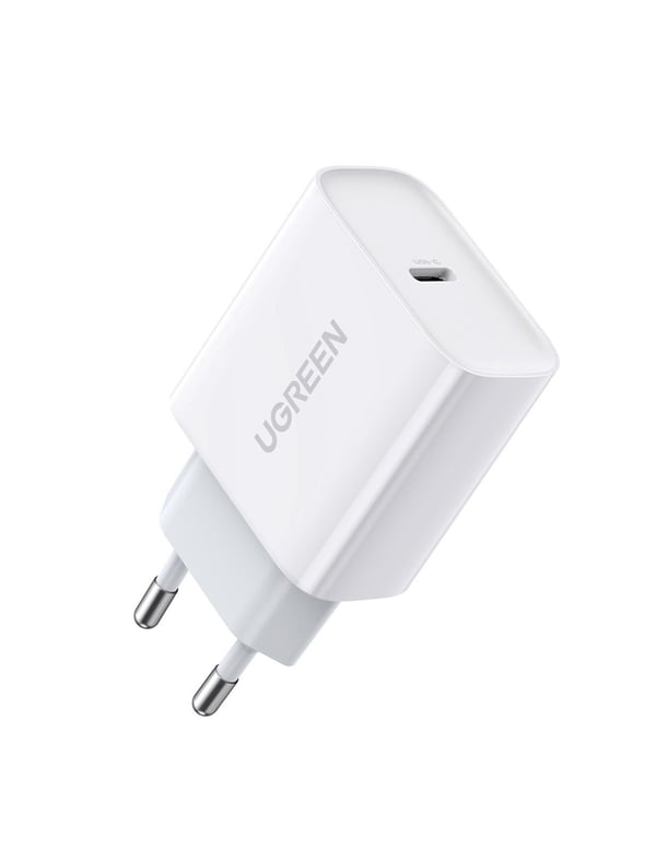Ugreen - Strømadapter - 18 watt - PD 3.0, QC 4.0 (24 pin USB-C) - hvit - Europa