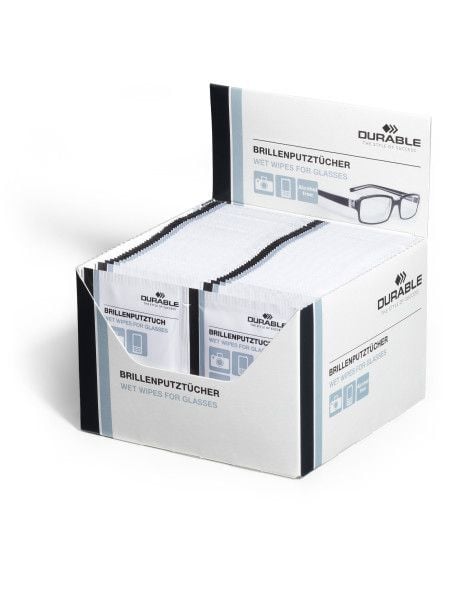 Rengøringsklude Durable Wet Wipes for Glasses