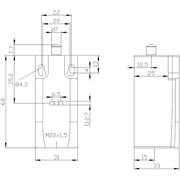 Siemens 3SE52121KC05 3SE5212-1KC05 Asentokytkin 3 A, kupumäntä, teflonmäntä, IP66, IP67, 1 kpl, metalli, IP66, IP67, 45 mm, 42 mm, 97 mm, 189 g