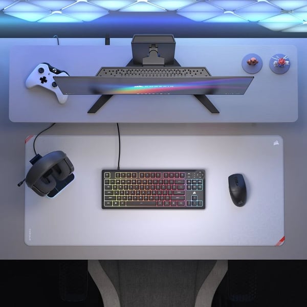 Corsair K55 CORE TKL, Langallinen, USB, Kalvokytkin, QWERTY, RGB LED, Musta