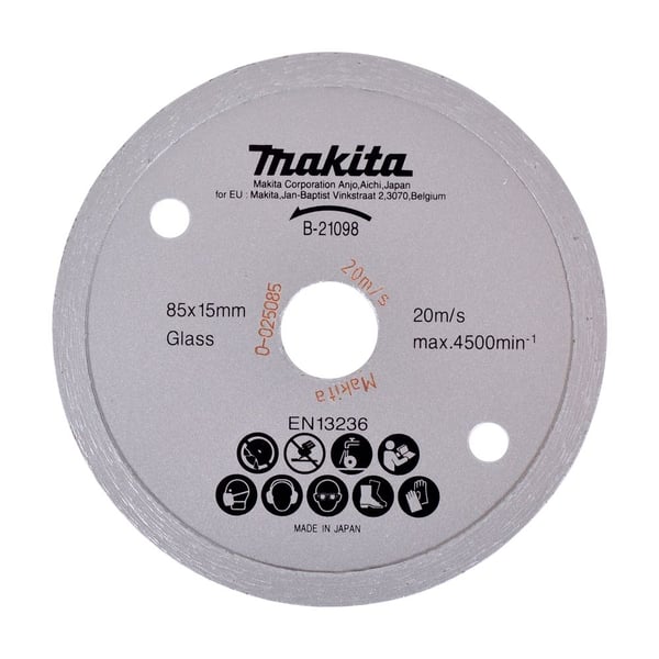Makita - Skärskiva i diamant - för glas, kakel, keramik, marmor - 85 mm - för Makita CC300DZ, CC301DSMJ