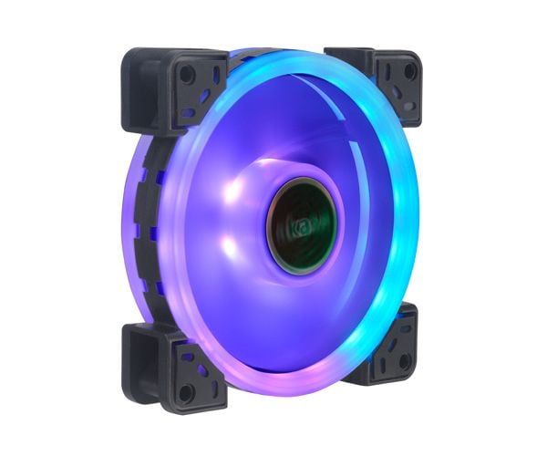 Akasa Vegas TLX, Fan, 12 cm, 1500 RPM, 23,8 dB, 35,2 cfm, Svart, Vit