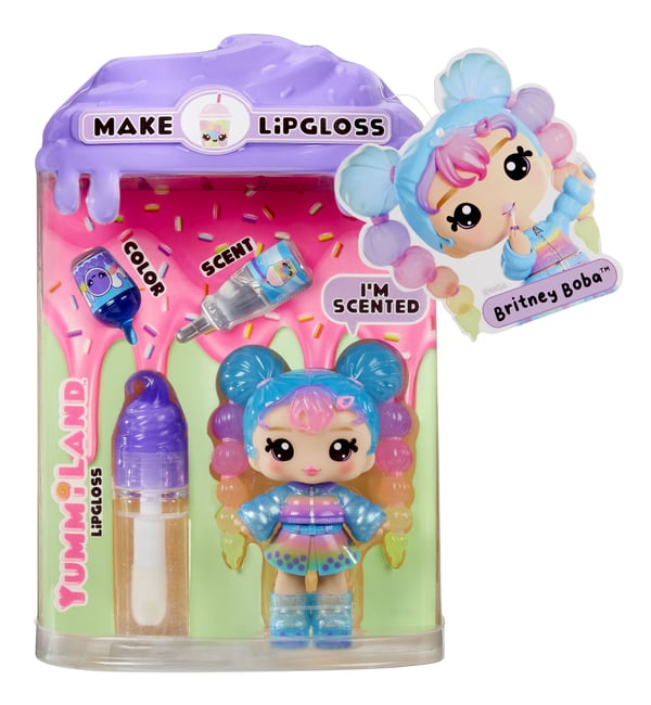 MGA Entertainment Yummiland Lip Gloss Doll Series 2- Boba (Britney Boba), Minidocka, Flicka, 4 År, 100 mm, Multifärg