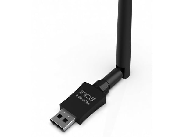 Inca IUWA-313BX, 5 dBi, 2,4 - 2,4835 GHz, IEEE 802.11i, IEEE 802.1x, 5 dBi, Sort, USB