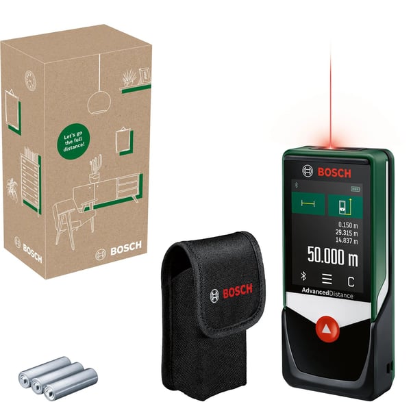 Bosch AdvancedlDistance 50C, laseretäisyysmittari, m, monivärinen, digitaalinen, 50 m, 0,05 m