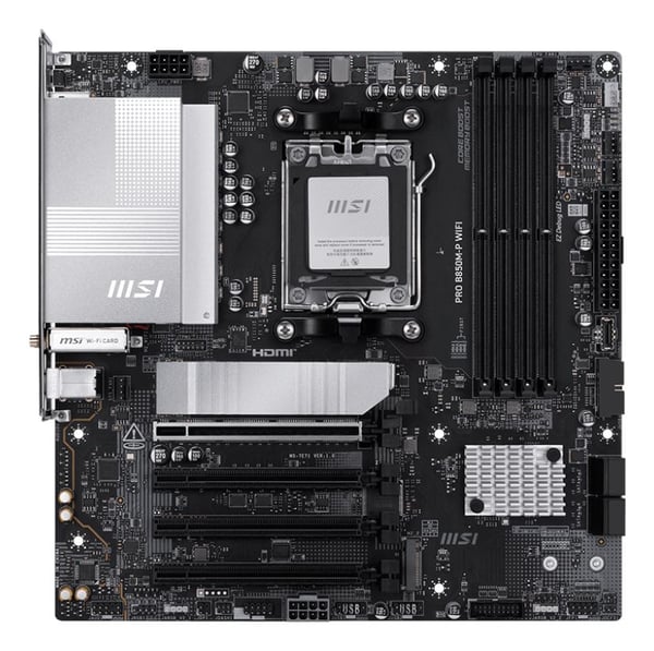 MSI PRO B850M-P WIFI -emolevy, B850, AM5, micro-ATX, DDR5, Wi-Fi 7