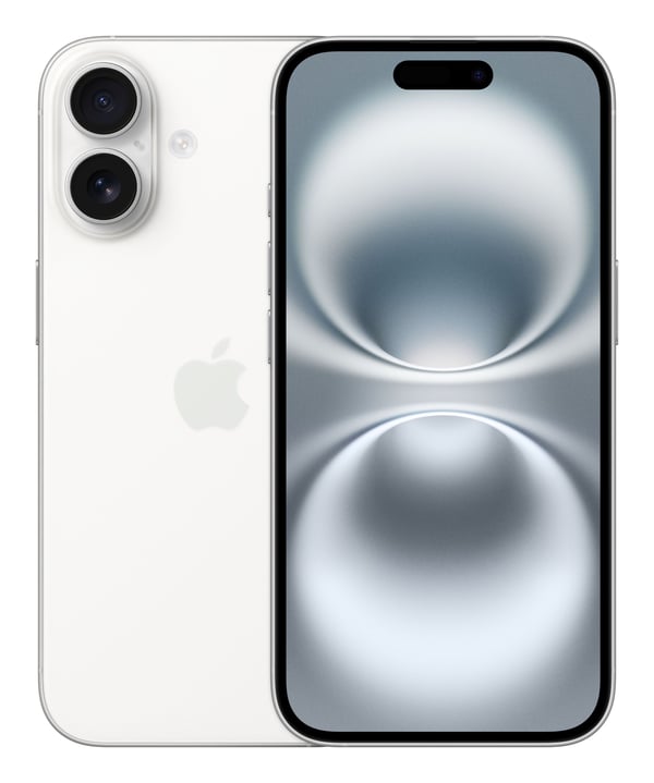 Apple iPhone 16 , 15,5 cm (6.1"), 2556 x 1179 piksler, 128 GB, 48 MP, iOS 18, Hvit