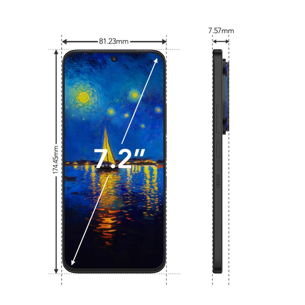 TCL 60 NXTPAPER Ultra, 18,3 cm (7.2"), 12 GB, 256 GB, 50 MP, Android 15, Svart