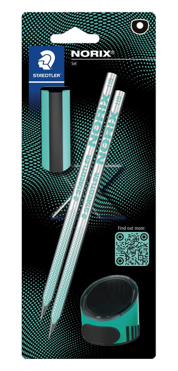 STAEDTLER Blyertspenna Norix HB set grön blister (4)
