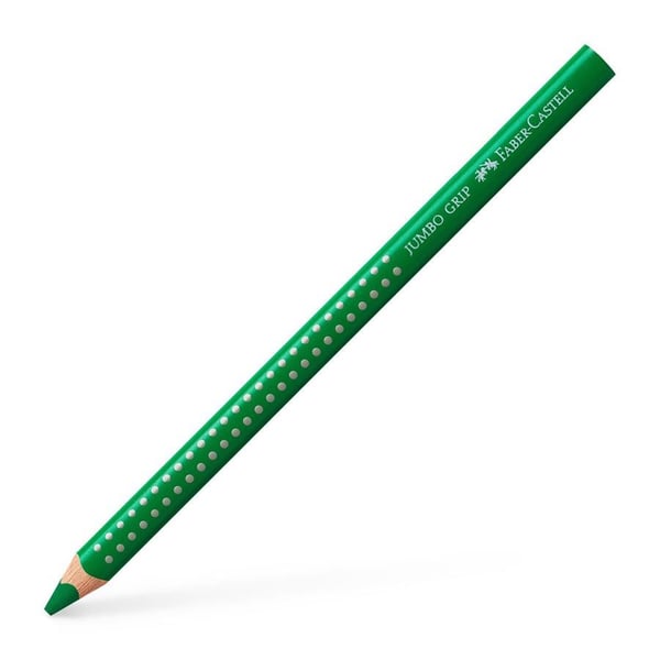 Värikynä, Faber-Castell Grip, JUMBO, vihreä, kolmionmuotoinen - (12 kpl)