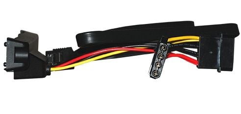 SilverStone CP05 - SATA-kabel - Serial ATA 150/300 - SATA-kombination (hona) till 4 pin intern effekt, SATA - 50 cm - svart