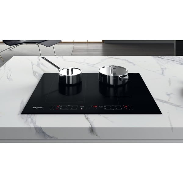 Whirlpool WL B4265 BF/IXL - Induktiokeittotaso - 4 levyä - Niche - leveys: 56 cm - syvyys: 48 cm - ruostumattomasta teräksestä valmistettu etulevy ...