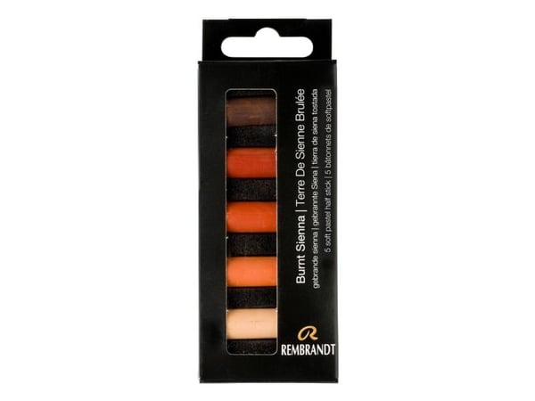Rembrandt mjuka pastellkritor Burnt Sienna | 5 halvpasteller