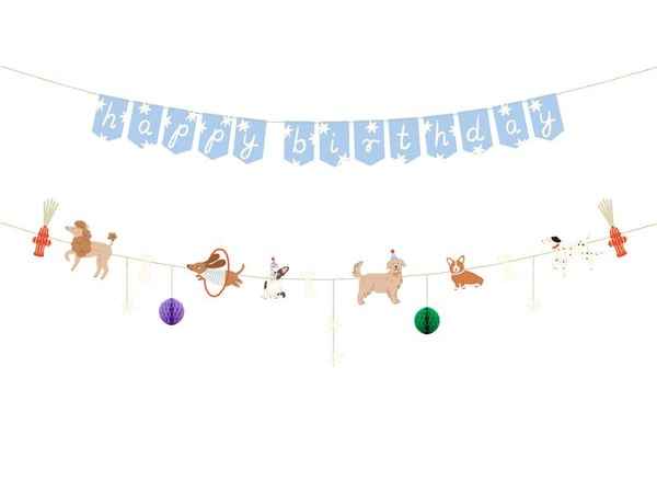 PartyDeco GRL121, Vimpler, Papir, Flerfarget, Bilde, Bursdag, Vegg