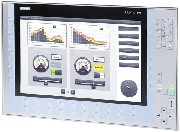 Siemens 6AV2124-1QC02-0AX1, 39,1 cm (15,4"), 800 x 1280 piksler, LCD, TFT, 483 mm, 310 mm