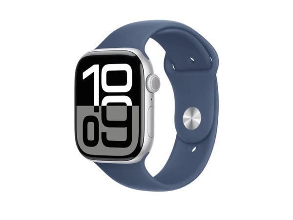 Apple - Band för smart klocka - 46mm - M/L (passar handleder på 160 - 210 mm) - denim