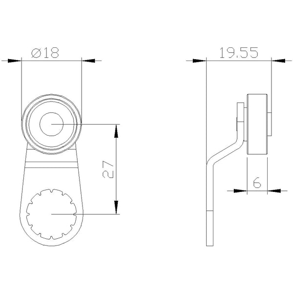 Siemens 3SE50000AA03 3SE5000-0AA03 Keinuvarsi Keinutanko, Metallitanko, Kuulalaakeroidut pyörät 1 kpl