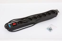 Triton RAB-PD-X03-A1, Sort, 8 x CSN, 2 m, 16 A, 16 A, 48,3 cm (19")