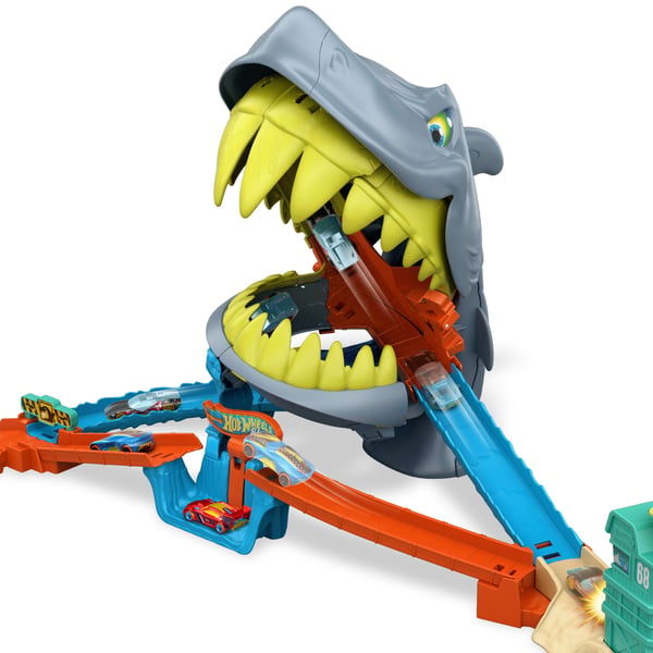 Hot Wheels City Shark Chomp Beach JHL96 leikkisetti, 1:64-metalliauto