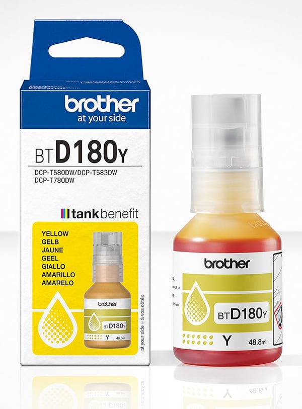 Brother BTD180Y, Alkuperäinen, Keltainen, Brother, DCP-T580DW, DCP-T583DW, DCP-T780DW, 5000 sivua, 1 kpl