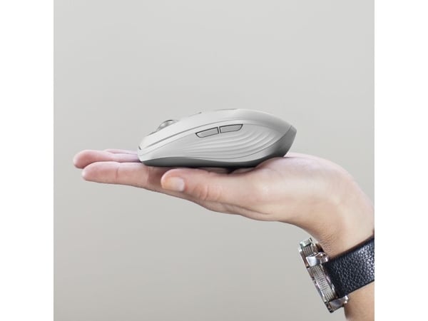 Logitech MX Anywhere 3 - Mus - laser - 6 knapper - trådløs - 2.4 GHz, Bluetooth - USB trådløs mottaker - grafitt