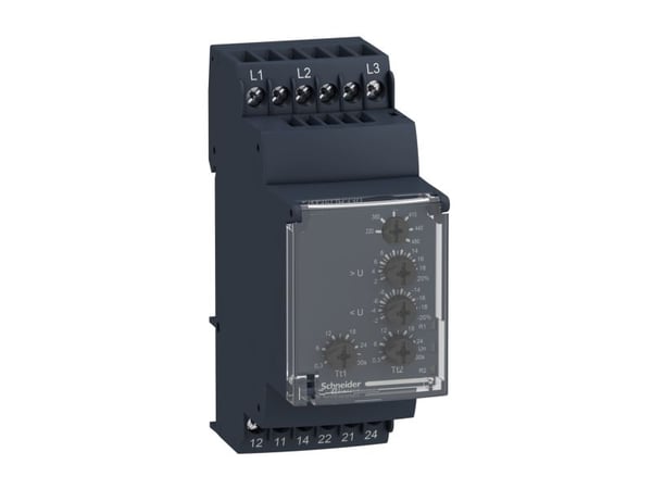 SCHNEIDER ELECTRIC Yli- ja alijänniterele 3x220-480V,2 vaihtokoskettimella leveys 35 mm