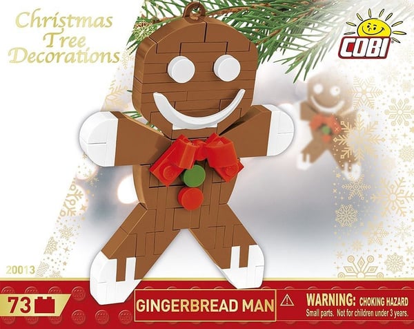 Cobi juletrepynt laget av blokker - Gingerbread Man