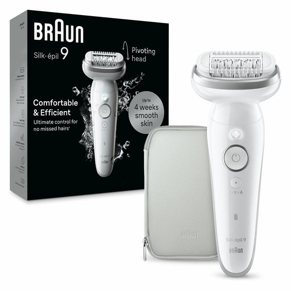 Braun Silk-épil 9 BR2-225328, Harmaa, Valkoinen, 40 pinsettiä, MicroGrip, Kainalo, Takareisi, Bikinit, Reisi etuosa, Ulkoreisi, Olkavarsien ulompi,...