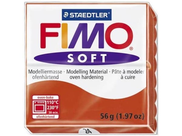Staedtler FIMO soft, Modelleringsleire, Rød, 110 °C, 30 min, 56 g, 55 mm