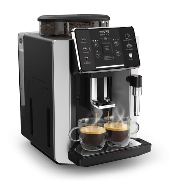 Krups EA910E10 , Automatisk kaffemaskin , svart-sølv