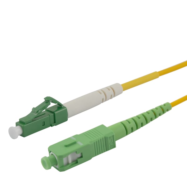 OS2 Fiberkabel, LC - SC, simplex, APC/APC, 4,0 m