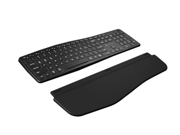 NATEC PORIFERA, Full størrelse (100 og), Trådløs, Bluetooth, Sakseformet tastebryter, QWERTY, Svart