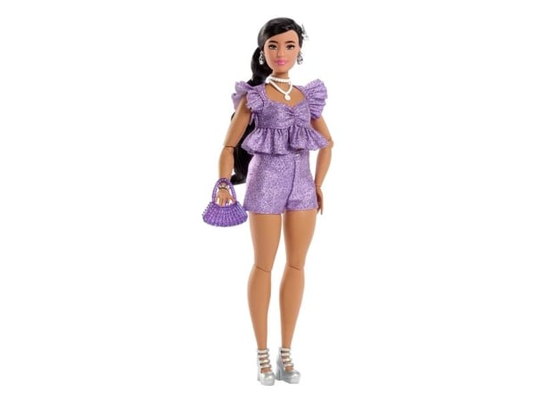 Barbie JFP43 modedocka med lila shorts Deluxe Style