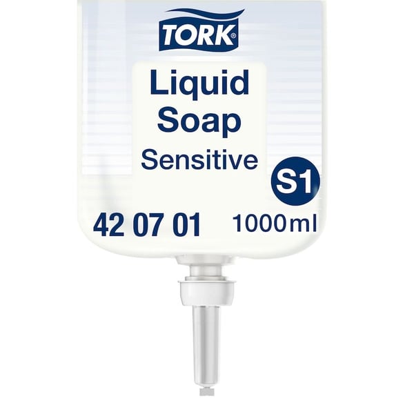Tork Sensitive Flytende Såpe S1, 1000 ml - (6 stk./kartong) Tork Sensitive Flytende Såpe S1, 1000 ml - (6 stk./kartong)