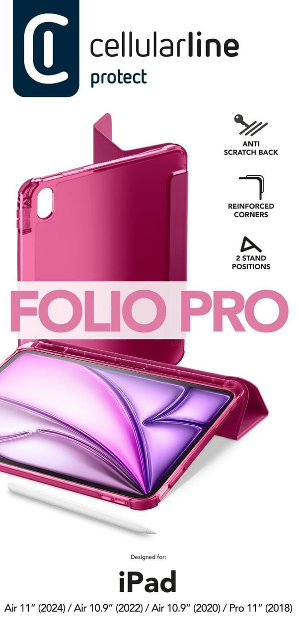 Cellularline 8018080440885, Folio, Apple, iPad Air 10.9" (2022), iPad Air 10.9'''' (2020), iPad Pro 11'''' (2018), 27,9 cm (11"), 312 g