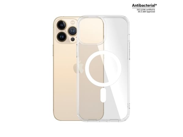 PanzerGlass ® HardCase Transparent w. White MagSafe iPhone 13 Pro Max, Suojus, Apple, Apple - iPhone 13 Pro Max, Läpinäkyvä