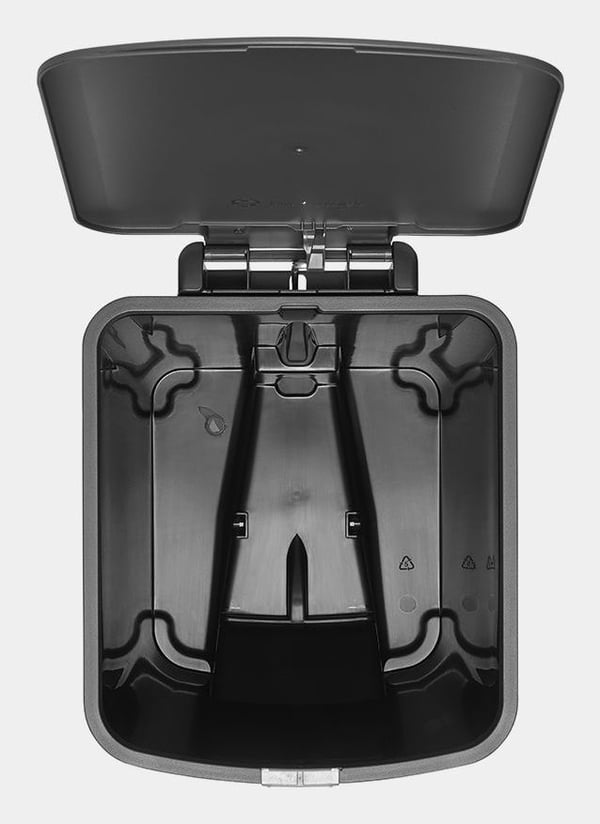 Brabantia StepUp, 25 L, Suorakulmainen, Kierrätetty muovi, Tummanharmaa, Poljin, 280 mm