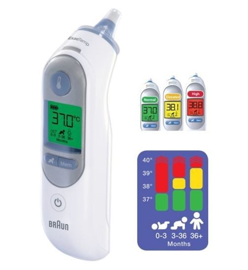 Braun ThermoScan 7 infrarødt febertermometer – forvarmet målespiss