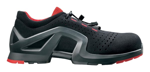 Uvex 8512, Unisex, Vuxen, Säkerhetsskor, Svart, Grå, Röd, FO, S1, Snörning