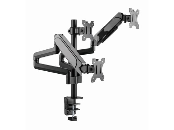 Gembird MA-DA3-01 - Monteringssett (justerbar monitorarm) - full bevegelse - for 3 skjermer - aluminium, stål, plastikk - svart - skjermstørrelse: ...